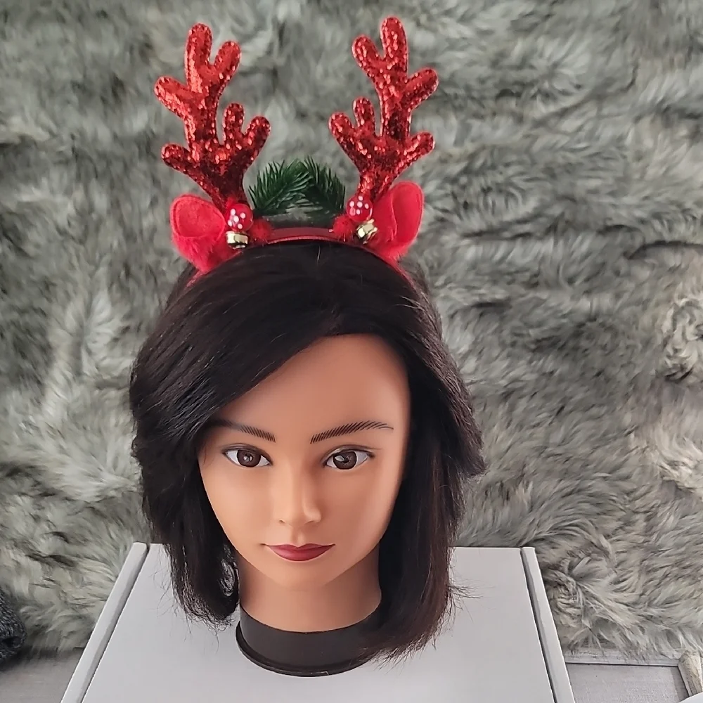 Sparkling Red Antler Headband